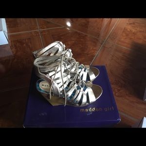 Madden Girl-lace up round the ankle wedge heel